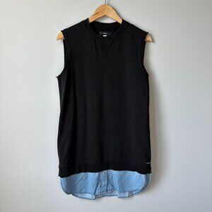 Diesel Black Sleeveless Utility Mini Dress w/ Pockets | Size S